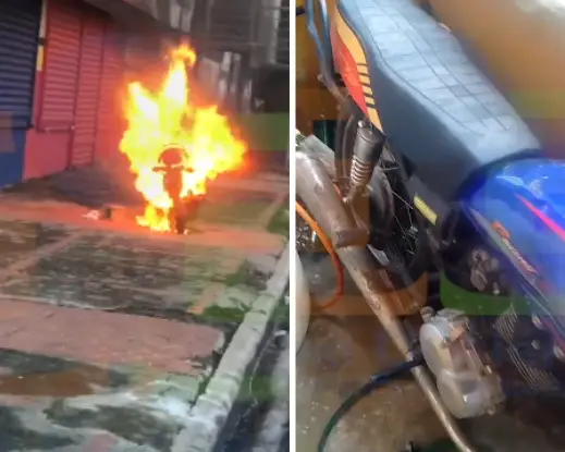 Un hombre prende fuego a su motor tras problemas con la garantía.