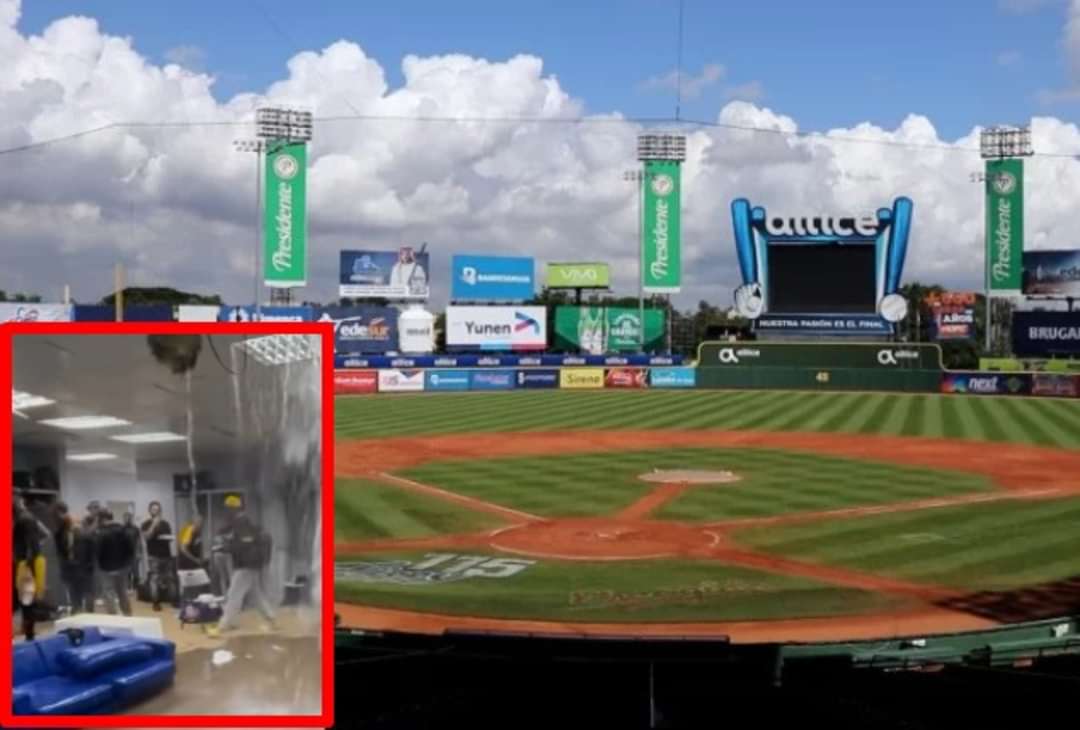 Inundación en el Clubhouse de los Tigres del Licey y traslado de jugadores de las Águilas Cibaeñas