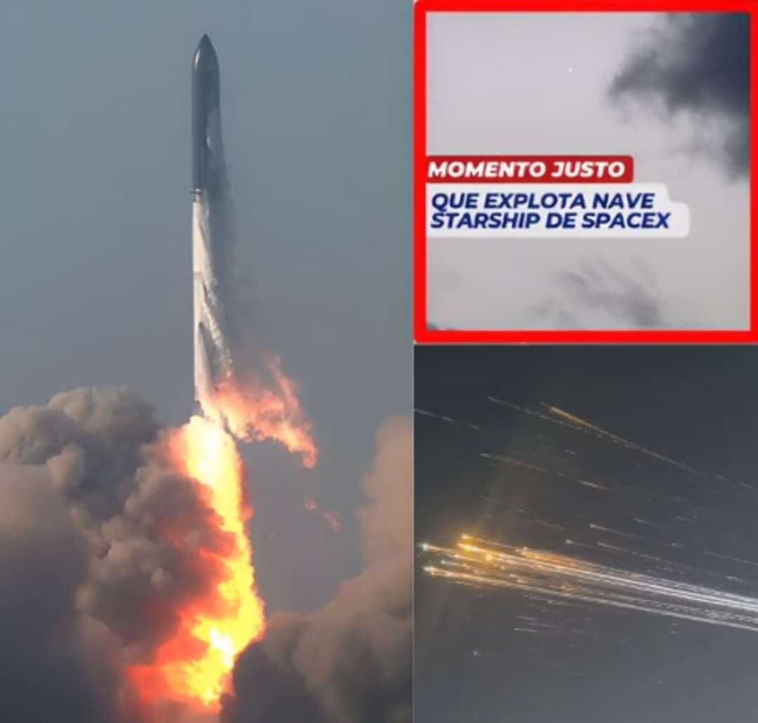 Explosión de la nave Starship de SpaceX en prueba sobre el Atlántico